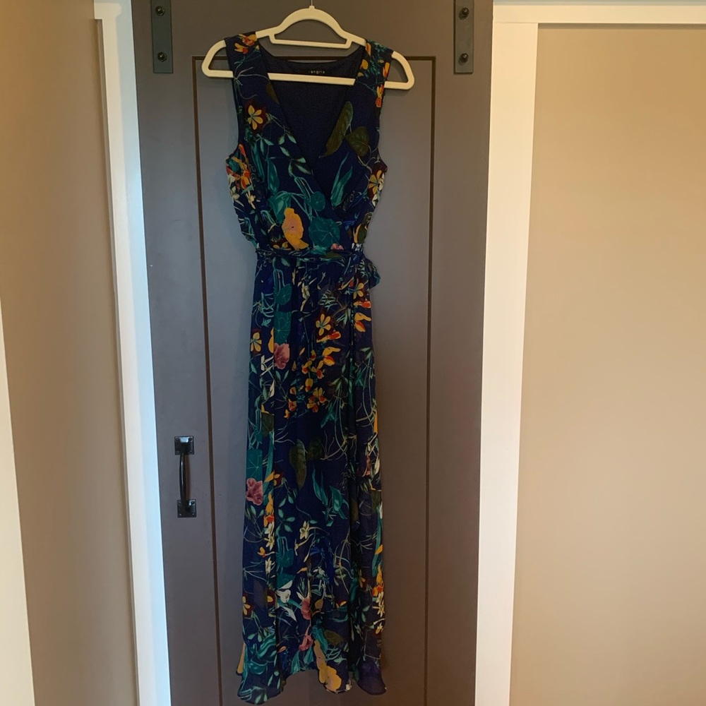 Sangria Floral Wrap Dress - Picture 7 of 7
